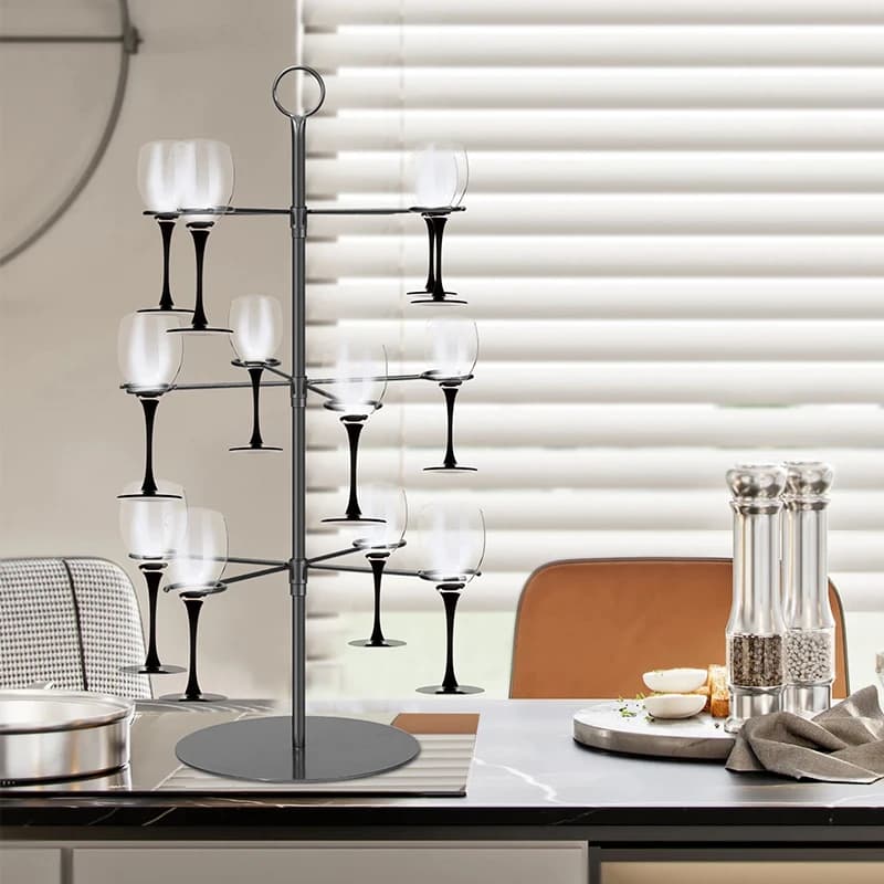Cocktail Tree Stand bicchiere da vino espositore per degustazione di volo per bevande 3 Tier - 12 supporti per Cocktail Champagne Cocktail Martini