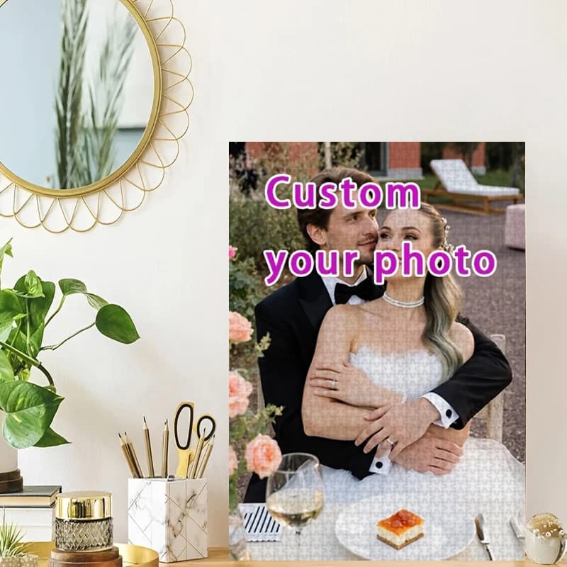 35/300/500/1000 pezzi Puzzle personalizzato con foto, bellissimo puzzle a mosaico per matrimonio, regalo per la famiglia
