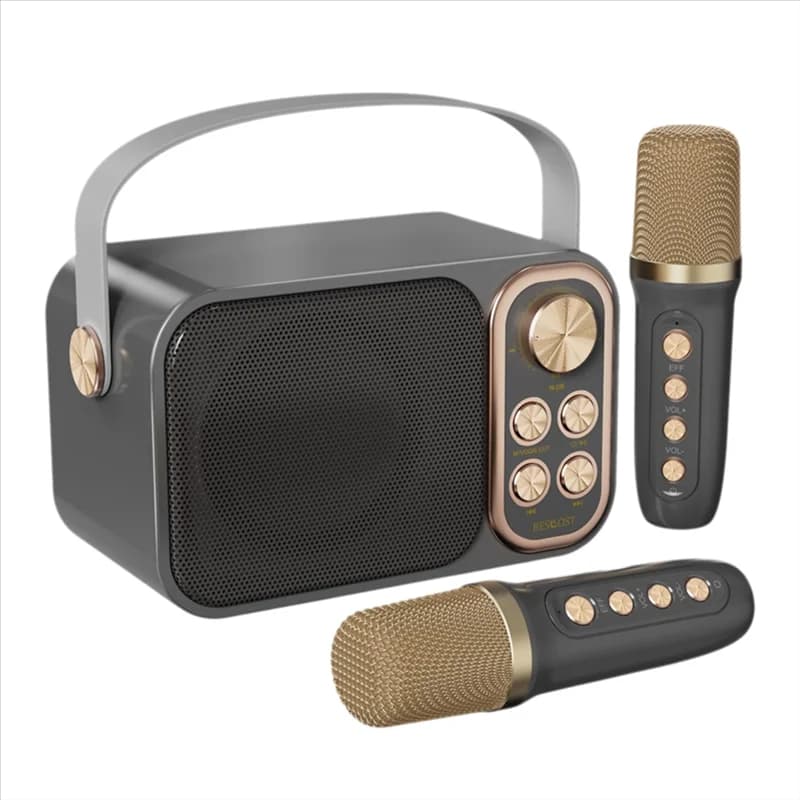 B50B-RGB Macchina per karaoke portatile dotata di luce a LED Microfono wireless Suono stereo HIFI Effetti vocali surround Perfetto per Pa