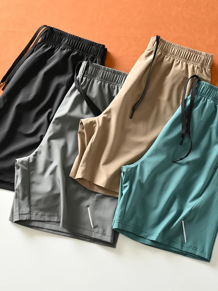 Lightweight Quick Dry Cool Feeling Breathable Men's Running Shorts Beach Pants Summer Sportswear Urban Fashion Youth Casual P...