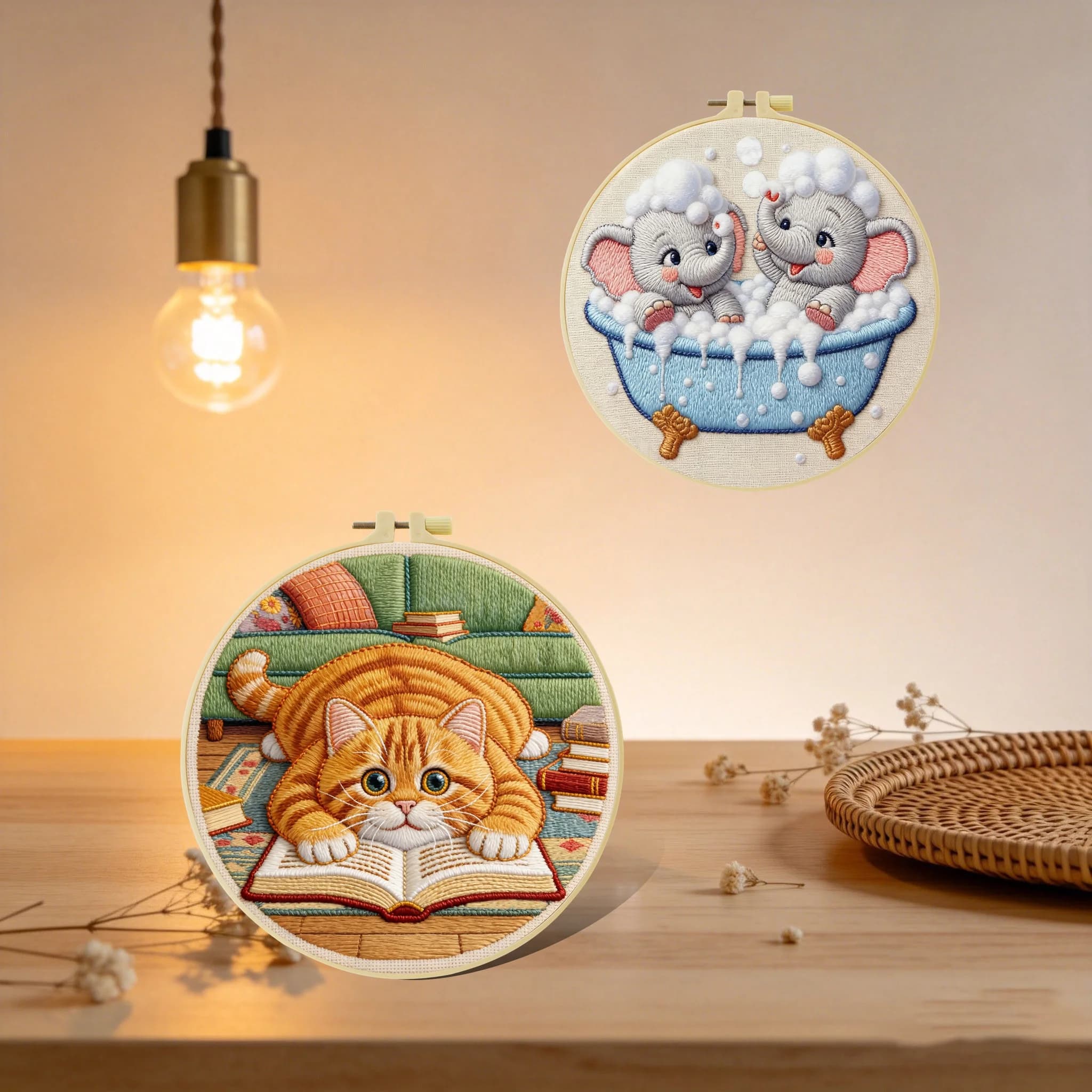 Nuovo Kit Fai-da-Te per Ricamo Animale, Strumenti per Principianti, Set per Cucito Domestico e Artigianato, Regalo con Motivi per Decorazioni Fatte a Mano