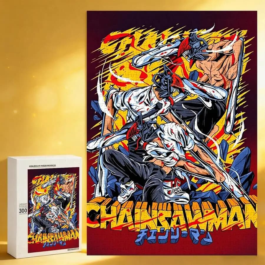 Puzzle in Legno a Tema Anime - Divertente Rompicapo, Gioco Leggero per Feste e Decorazione da Scrivania, Regalo Accogliente