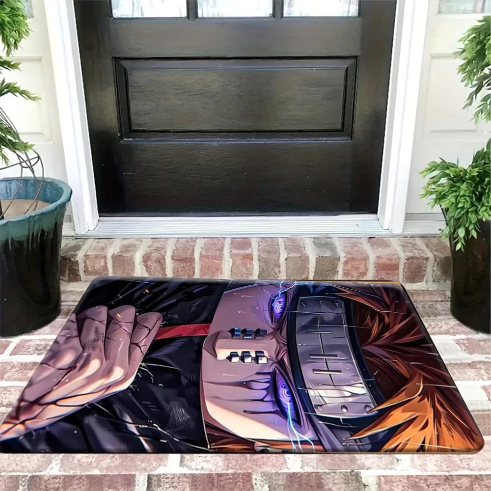 Tappetino per porta con stampa Anime Pain Rinnegan Lightning Scene, tappeto d'ingresso lavabile antiscivolo per decorazioni per interni ed esterni