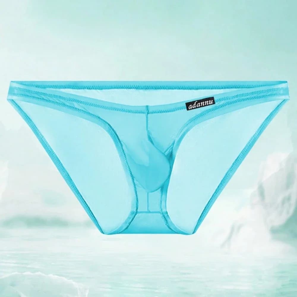 Transparent Ice Silk Triangle Men Briefs Sport Underwear Bikini