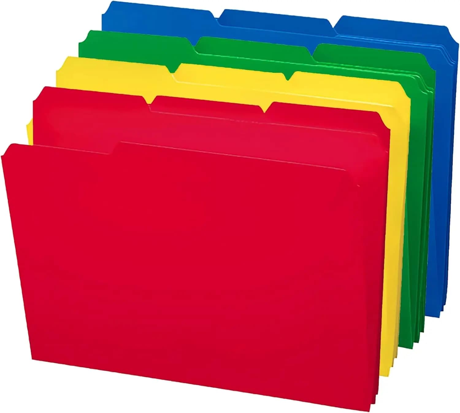 Cartelle Portadocumenti Assortite con Linguette a 1/3 di Larghezza per Formato Letter, Organizzatore di Carta Resistente per Casa e Ufficio
