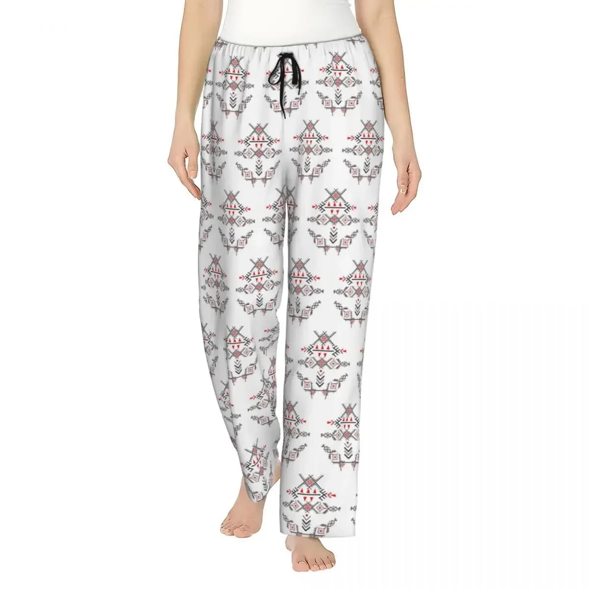 Custom Kabyle Jewelry Amazigh Morocco Women Pajama Pants Lounge Sleep Sleepwear Bottoms with Pockets