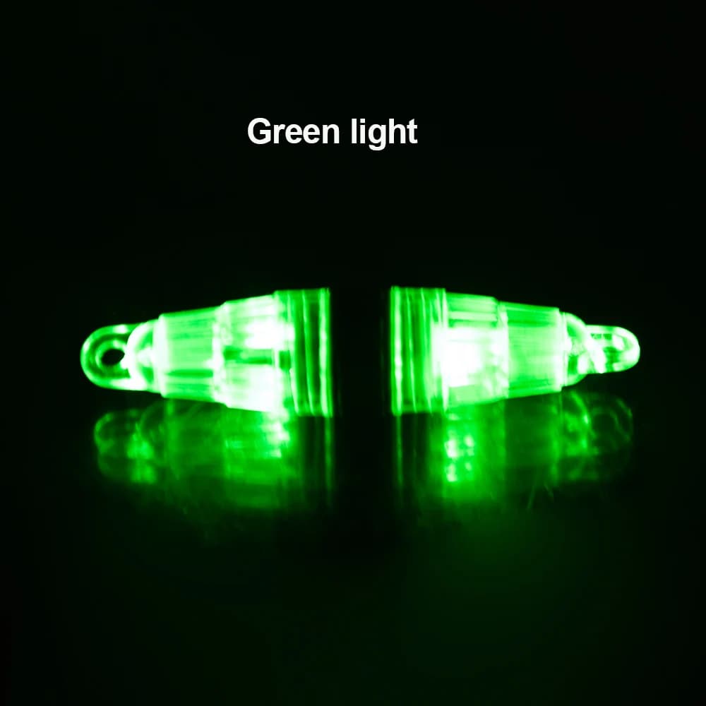 Luce da pesca lampeggiante a doppia testa a 1 LED, luce per esca per pesci impermeabile per esterni, luce per rete da pesca IPX6, luce per coda di pelo, accessori
