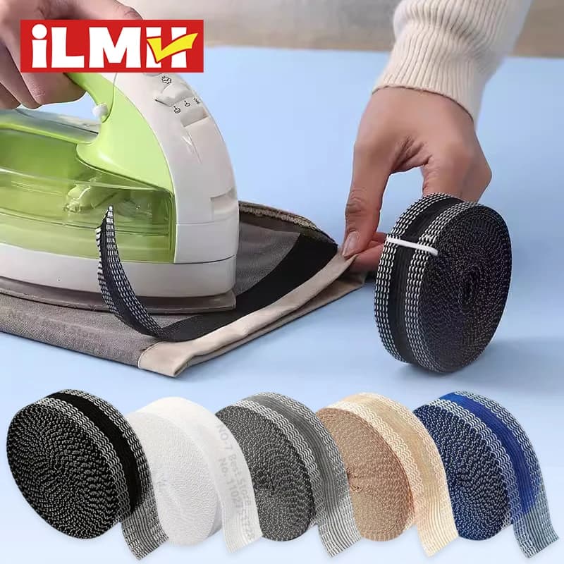 Adhesive tape for trousers hem, without sewing, thermoadhesive on the edge of the pants, hem strip, DIY fabric adhesive tape for clothing Jean fast fixing