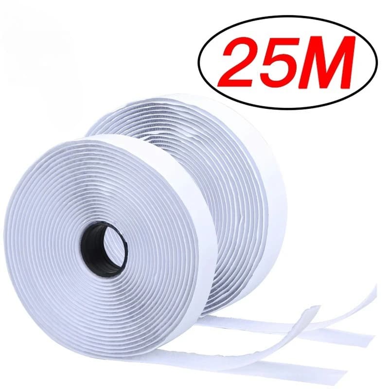 25M Self-Adhesive Hook and Loop Tape Fastener House Diy Magic Tap Auto Adhesive Strong Glue Stickers Sticker Strap
