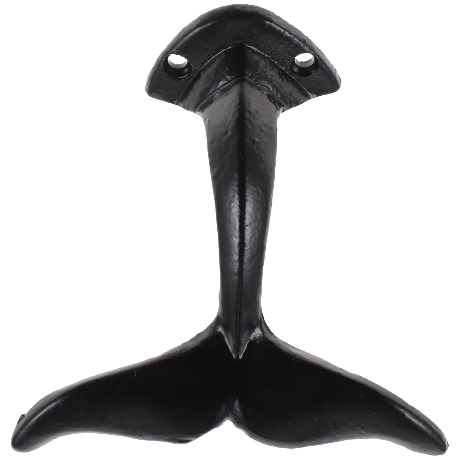 Gancio a coda di balena Gancio di design a parete Gancio a coda di balena Appendiabiti da parete Appendiabiti Appendiabiti Gancio a coda di balena in ferro metallico nero Nuovo