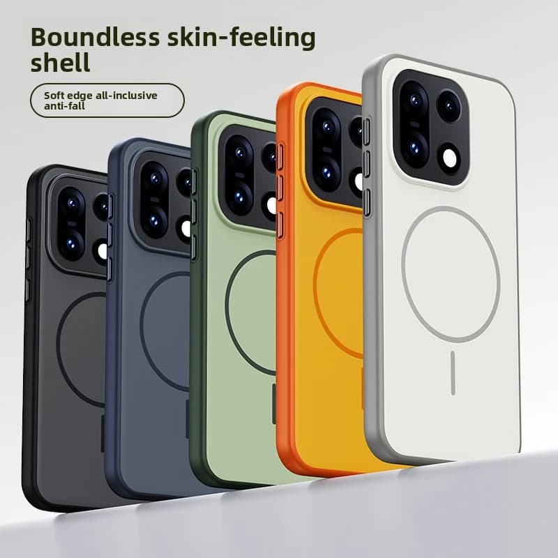 Per OnePlus 15 Custodia per telefono Pelle rigida in silicone Cover posteriore protettiva per ricarica wireless magnetica per One Plus 15 OnePlus15 Shell