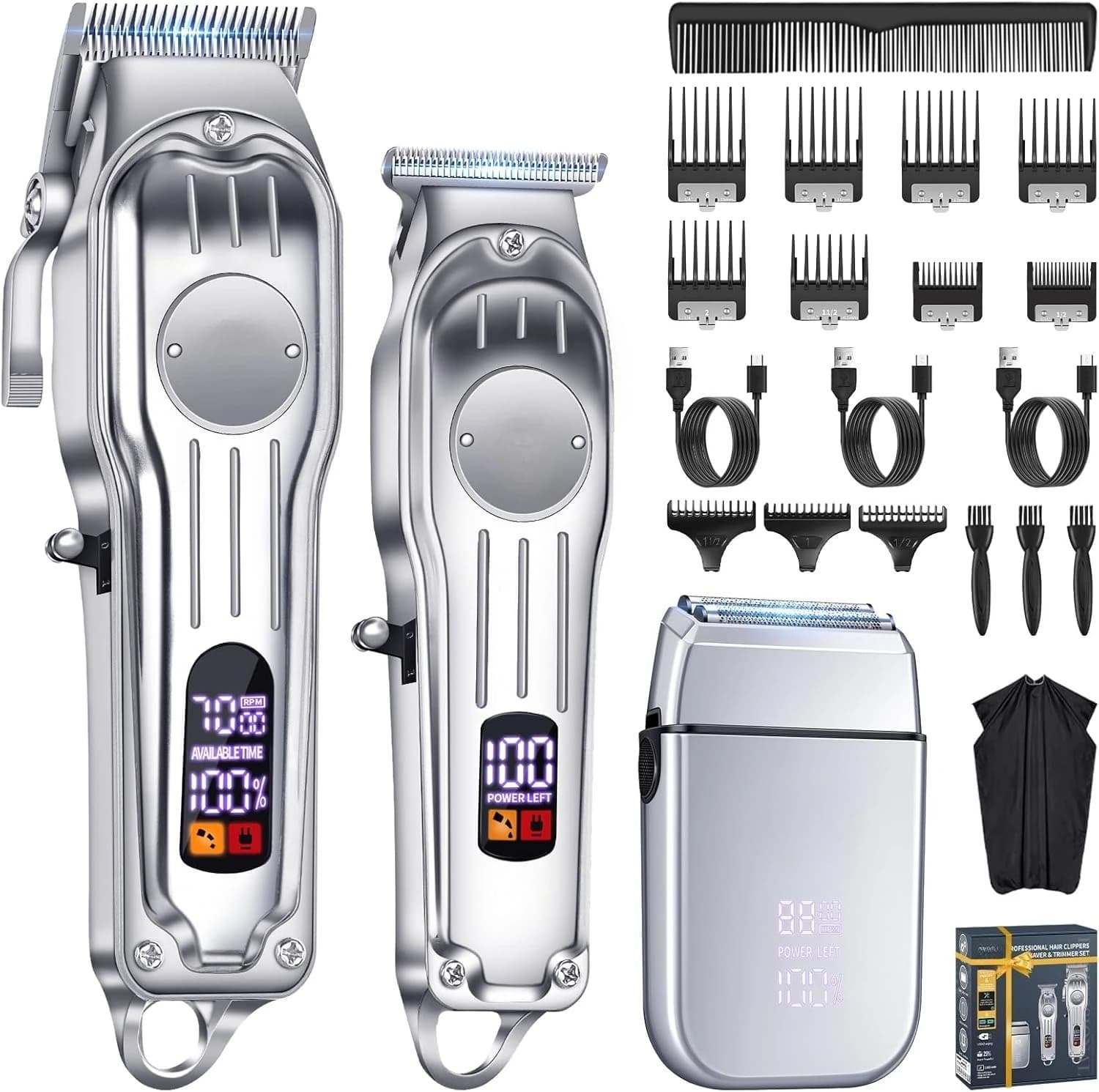 New Professional Set 2026 for Haircuts and Men's Rulebar, Wireless Haircuts (Electric Shaver and Barba)