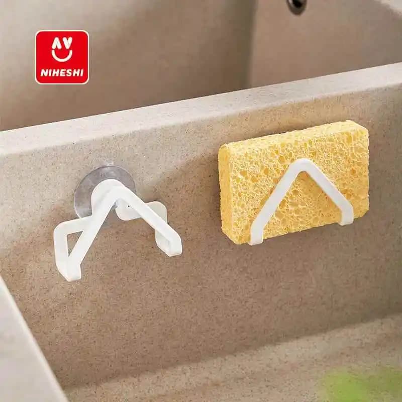 Organizzatore Multifunzionale per Lavello Cucina e Bagno, Porta Spugne in PVC, Scaffale Portaoggetti per Casa e Ufficio