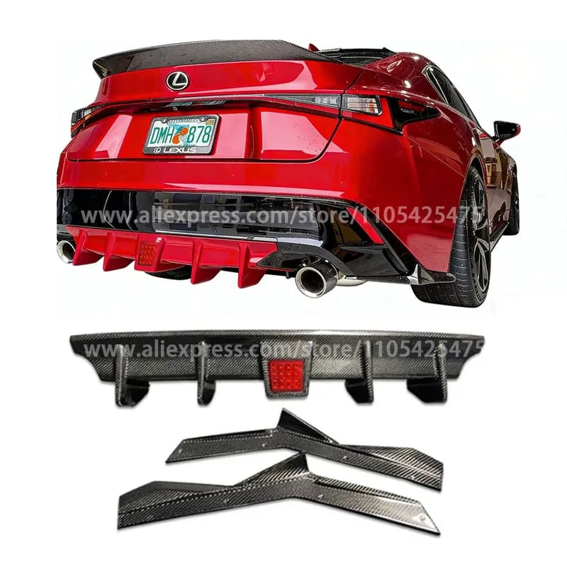 Diffusore Posteriore in Fibra di Carbonio NIA per Lexus IS 2021-2025, Kit Carrozzeria IS300 IS350