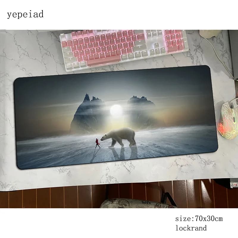 Tappetino per mouse Polar Bear Tappetini 800x300x4mm vendite calde Tappetino per mouse per computer accessori da gioco carino mousepad tastiera giochi pc gamer