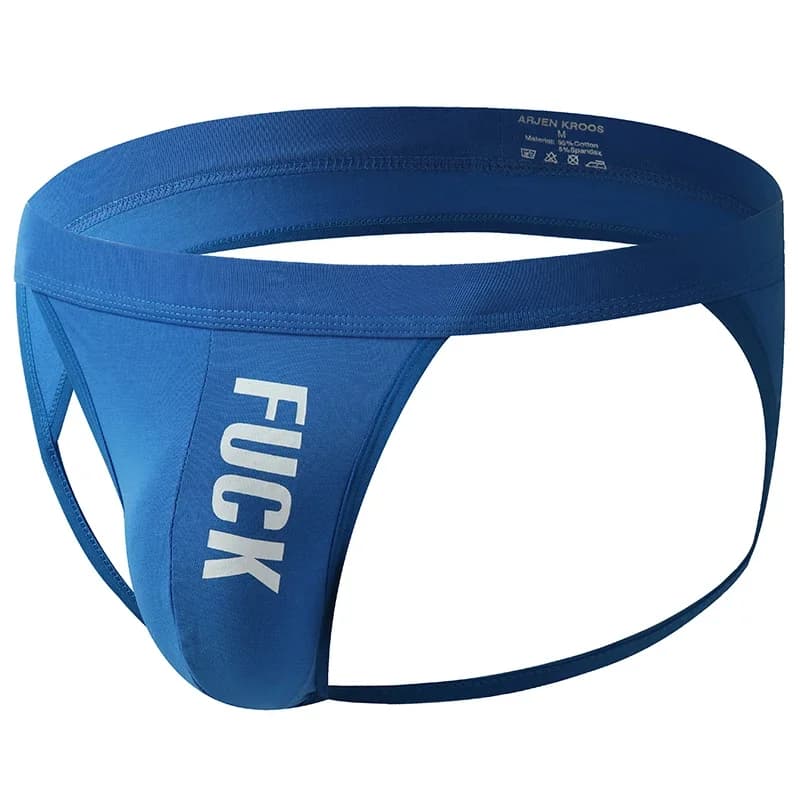 Men's Cotton G-String Thongs Low Waist Jockstrap Underwear Breathable Comfortable Male Panties