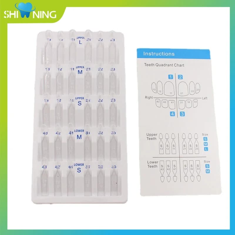 Set of 30 Pieces Kit Fabrics for Faces Dentali in Composite Resin, Moulds for Front teeth in Rapid and Autoclavable Polymerization, Dentale Whitening Tools