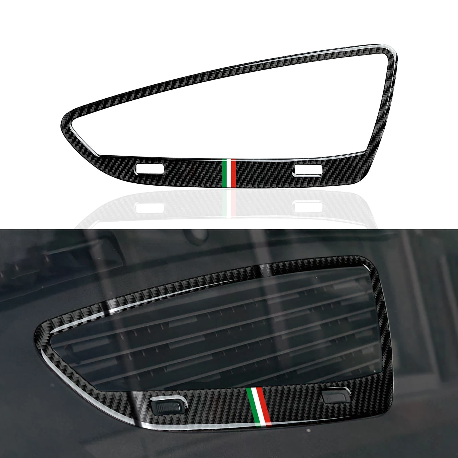 Per accessori Alfa Romeo 159 Brera Spider (2004-2011), pannello di ventilazione del cruscotto centrale dell'auto, adesivo interno in fibra di carbonio