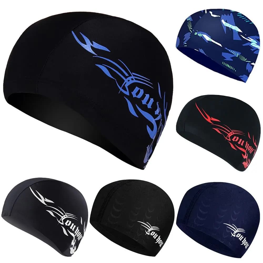 Men's Swimwear Women's Elastic Nylon Elastic Hair Pool Hat Ultra-thin Bathroom Headphones
