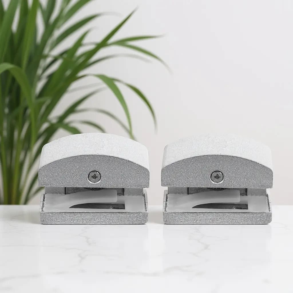 Shower Door Bottom Guide for 5-14Mm Glass Aluminum Alloy Rubber Rust Resistant Sliding Door Track Stopper Shower Doors