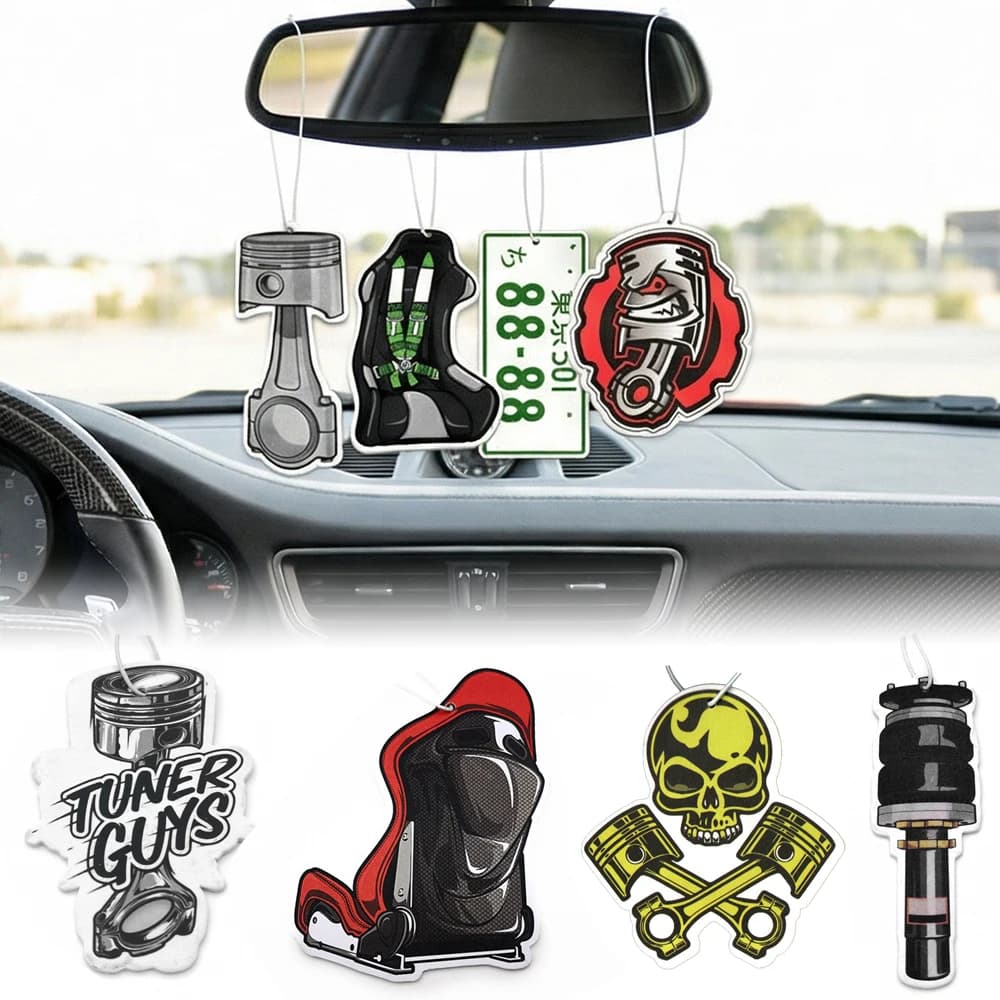 JDM Car Deodorant for Hanging Mirror Retrovisor, Piston Shape Perfume for Interior Accessories BMW Honda