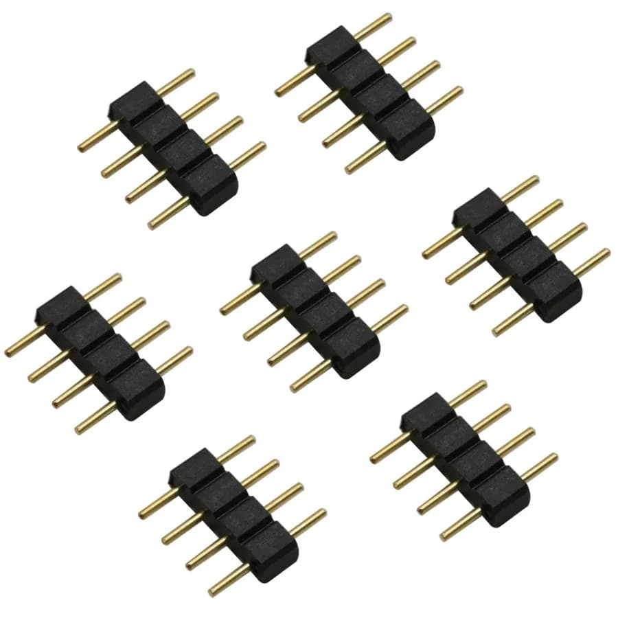 Connettore per striscia LED da 10 pezzi Connettore LED maschio a doppia fila RGB a 4 pin per connettore lampada per striscia LED RGB 2835 5050
