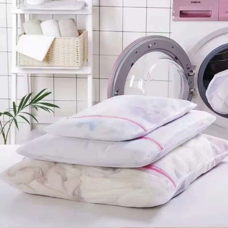 3 Piece Fine Mesh Laundry Wash Bags with Zipper for Washing Machine Special Care Clothes Protection Garment Organizer Set