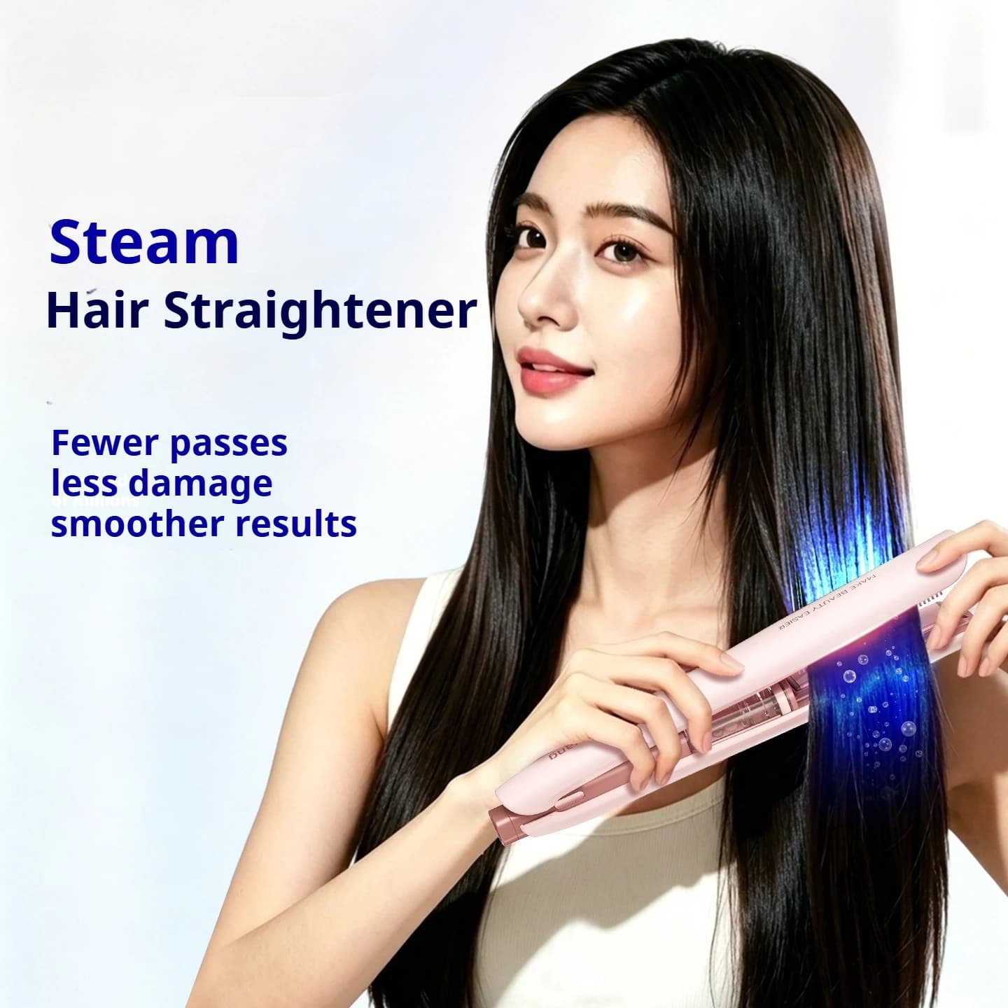 Piastra per Capelli a Vapore, Riduce i Danni, Nutre i Capelli e Accelera l'Allisciamento, Piastra Lisciante con Tecnologia Press Smooth