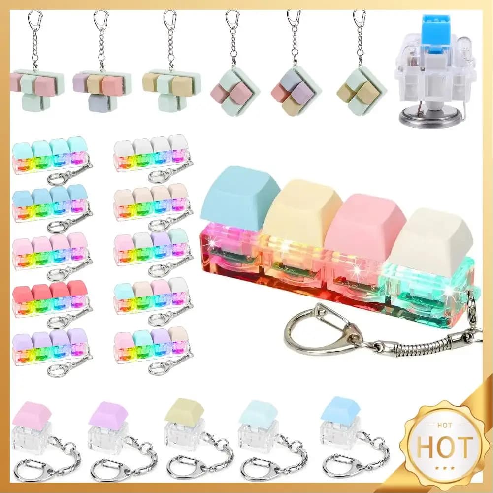 Cappellini per tastiera Toy Press antistress Fidget Button Key Caps tastiera meccanica fai da te portachiavi pulsante regali antistress
