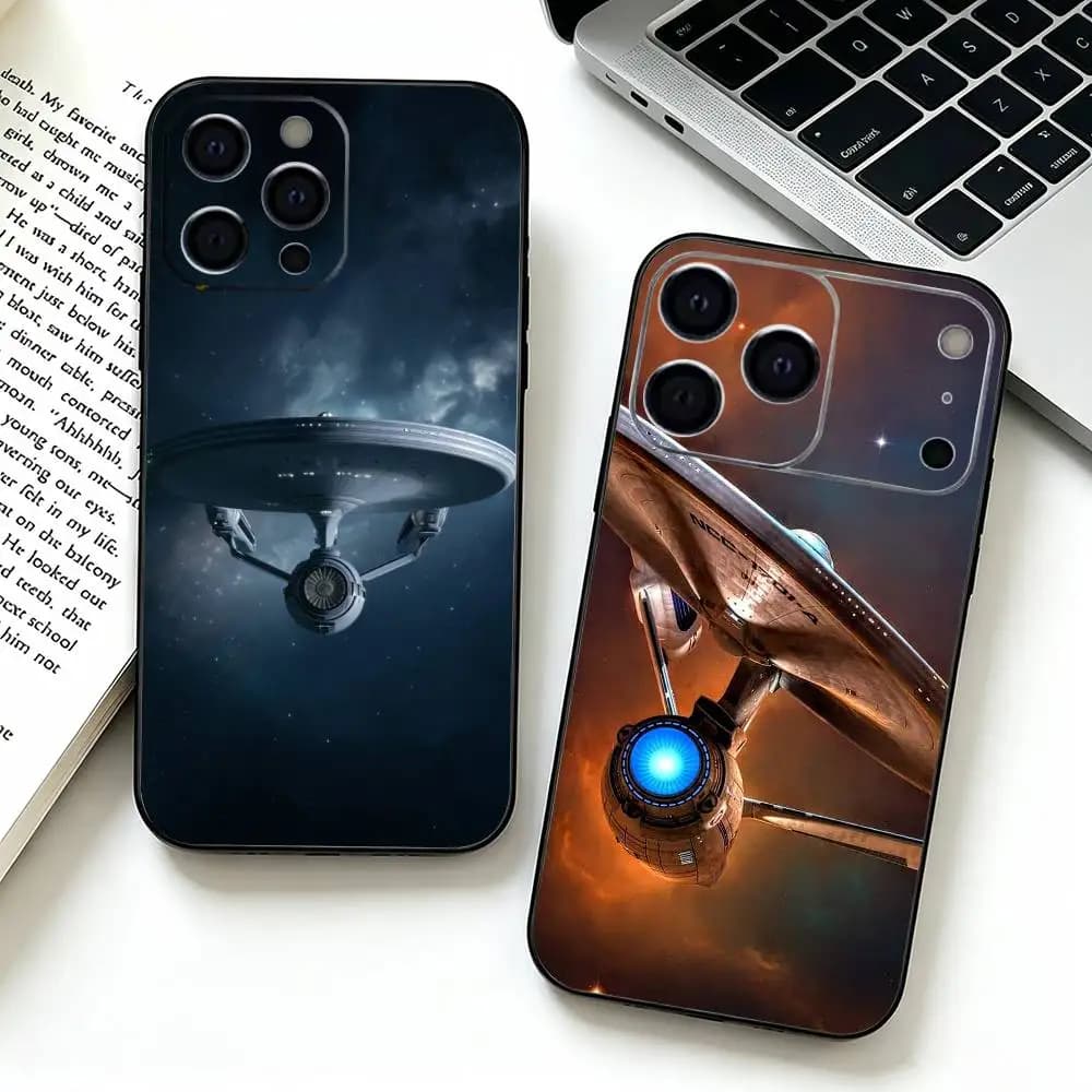 s-Star -Trek Ships Phone Case For iPhone 17,16,15,14,13,12,11 Pro Max,16Plus,XS Soft Black Cover