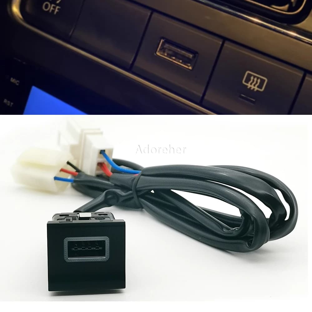 1PC Car Charger QC3.0 USB interface socket Auto Phone Fast charging adapter VW POLO button 2014-2018