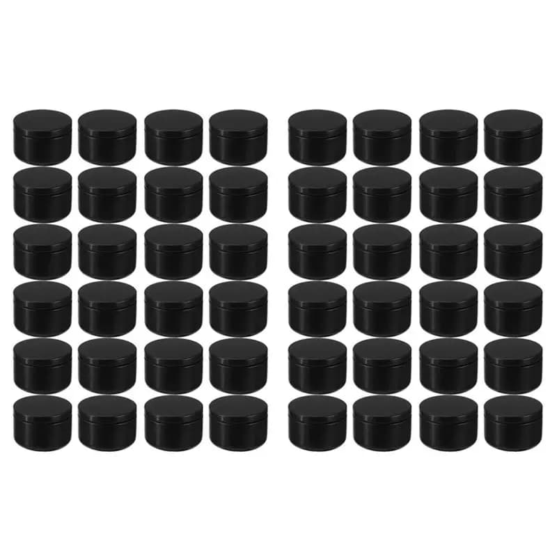 ABUP-48 Pezzi Etichette Decorative per Barattoli di Candele, Contenitori Vuoti in Latta, Portacandele Rotondi, D