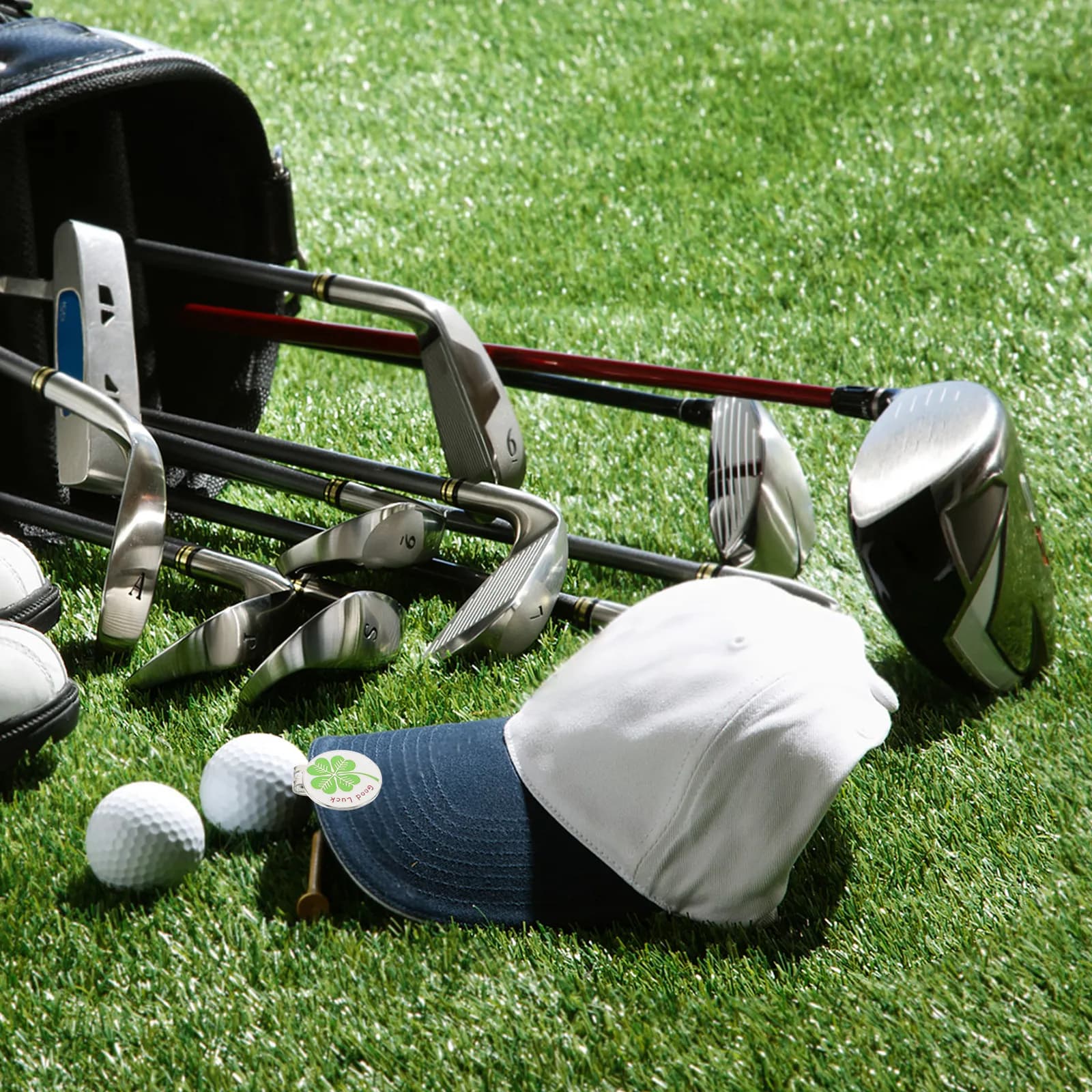 Clip per Cappello da Golf Staccabile con Marcatore di Palline, Divertente e Decorativo