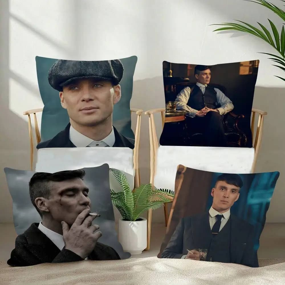 Fodera per cuscino P-Peaky Blinders TV per camera da letto e soggiorno, fodera decorativa per cuscino da divano