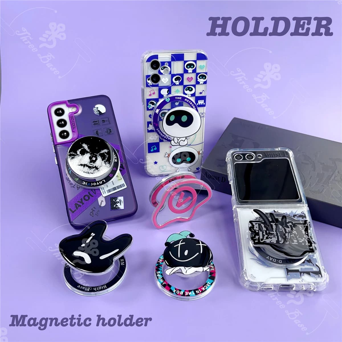 Supporto per telefono pieghevole magnetico V Friend TAN D-DAY HOPE JIN Astronauta RM RPWP Per custodia caricabatterie wireless Magsafe per iPhone Samsung