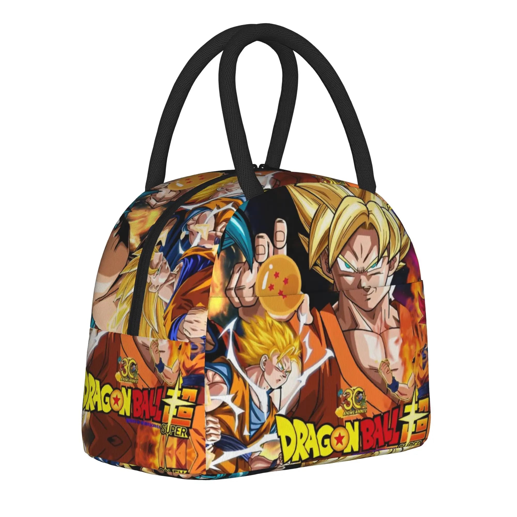 Borsa Termica per Pranzo DBZ, Contenitore Riutilizzabile, Borsa Porta Pranzo con Personaggi Anime DBZ, Borsa per Conservazione Alimenti, per Spiaggia e Picnic