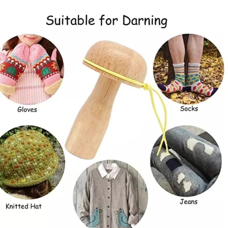 Set combinato di strumenti per il ricamo a mano Mushroom Hole Patch: Ago per cucire a mano e Contenitore per aghi