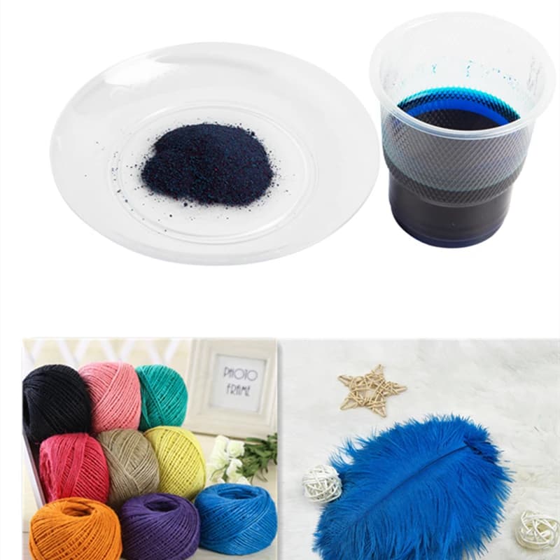 10g /20g Dark Blue Color Fabric Dye Acrylic Paint Dyestuff Dye for Clothing in Cotton Nylon Silk Clothes Dye Textile Renovation