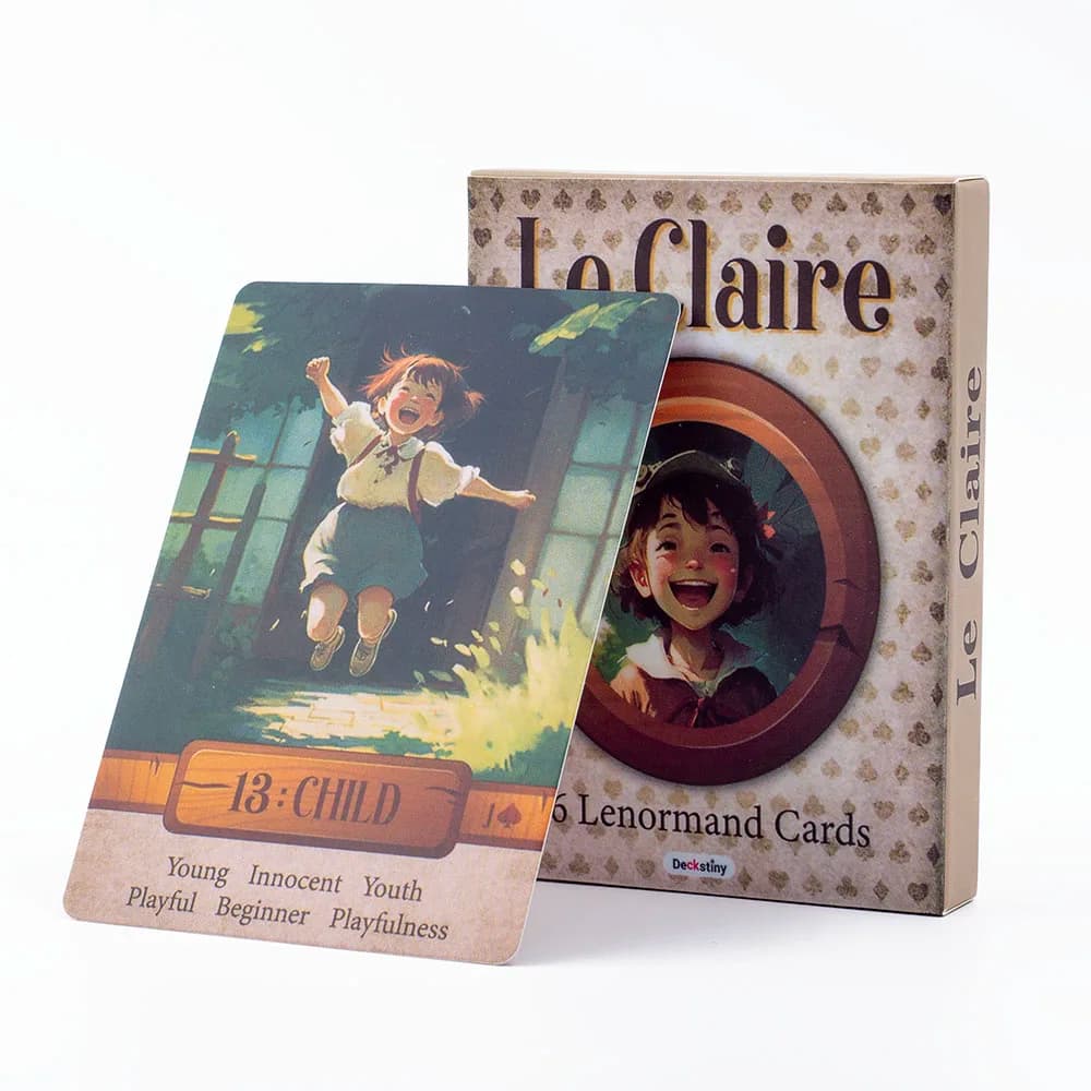 Le Claire 36 Lenormand Cards Board Game for Family Party English Version Fortune Telling Divination Tarot Oracle Card Decks