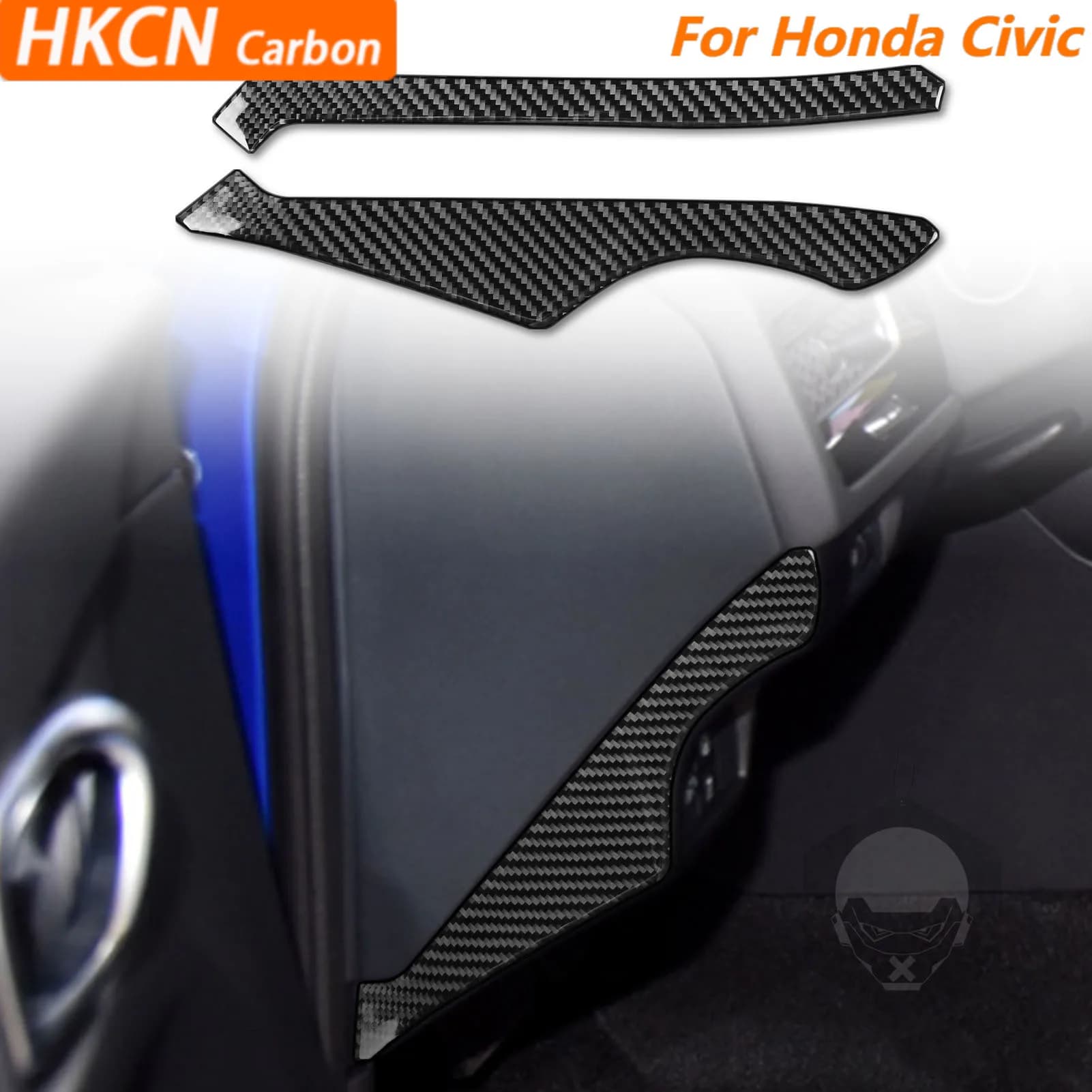 Door Protection Panel Collision Mount for Honda Civic 2022—2025 Car Accessories Carbon Fiber Inner Wall decal