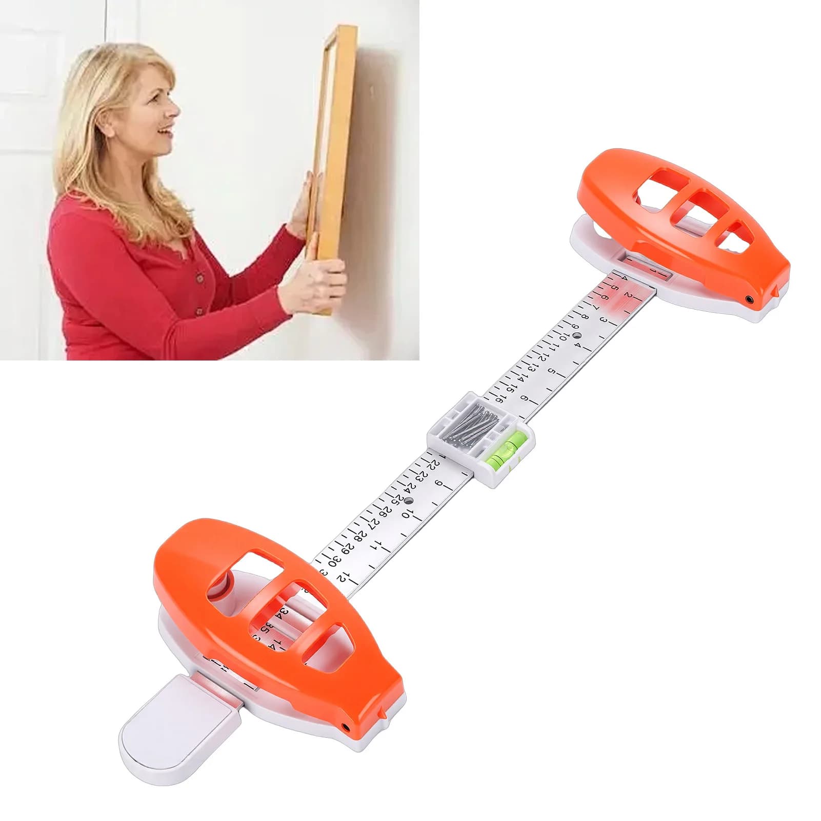Picture Hanging Tool Precision Easy Marking Position Photo Frame Level Ruler for Wall Decor Picture Frame Wall Hanging Tool