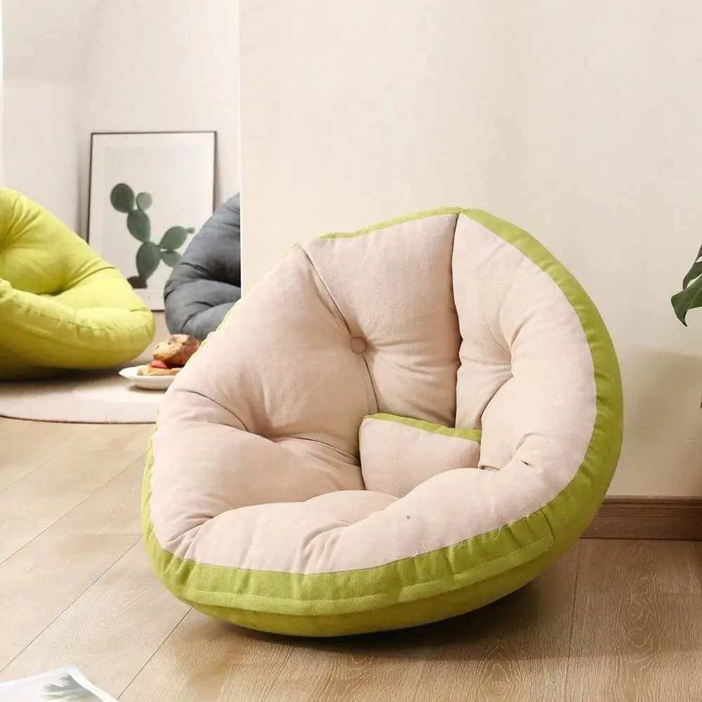 Cuscino per Poltrona Sacco a Forma di Uovo, Caldo e Morbido, 59x73, con Imbottitura in Cotone, Sostituzione per Divano Pigro e Cuscino da Pavimento Spesso