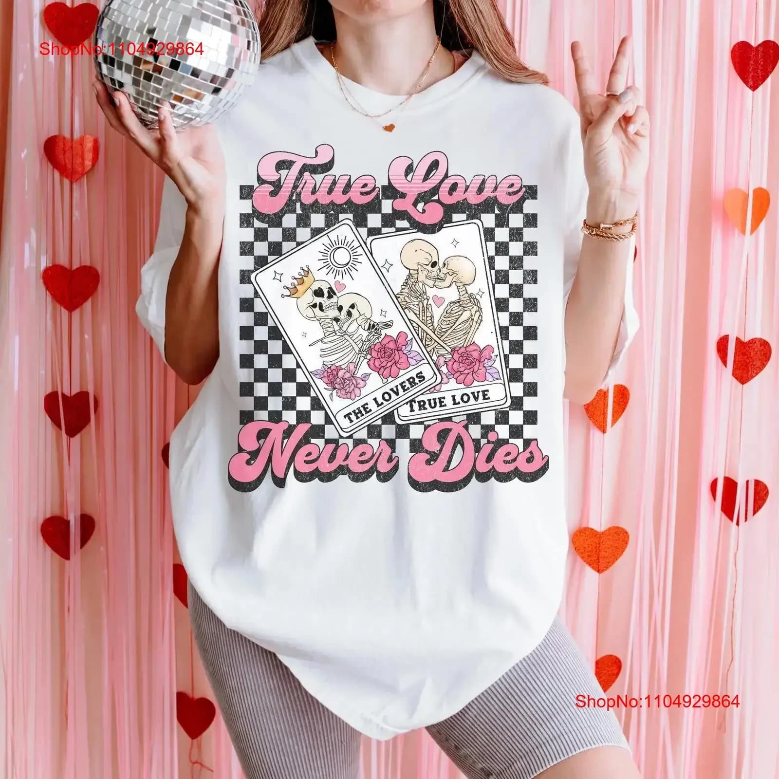 True Love Never Die Tarocchi Card T Shirt Vintage Skeleton Lovers Retro Witchy Apparel per Boho Style vintage lavato moda