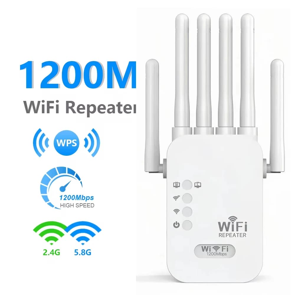 1200Mbps Wireless WiFi Repeater Wifi Signal Booster Dual-Band 2.4G 5G WiFi Extender 802.11ac Gigabit WiFi amplificatore WPS Router