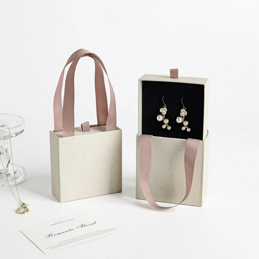 Handheld Jewelry Box Elegant Drawer Jewelry Box Jewelry Packaging Box Portable For Home Storage Wedding Gifting