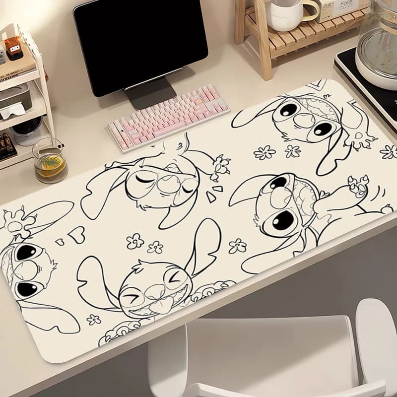 Tappetino per Mouse 90x40cm con Cuciture a S, Tappetino per Tastiera e Mouse per Computer e Laptop, Grande Tappetino XXL per Tastiere, Decorazione per Scrivania per Giocatori