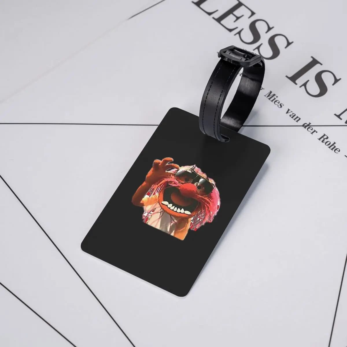Etichette per Bagagli con Motivo Batterista Animale, Accessori per Valigie, Targhette per Bagagli da Viaggio, Porta Etichette con Nome e Indirizzo