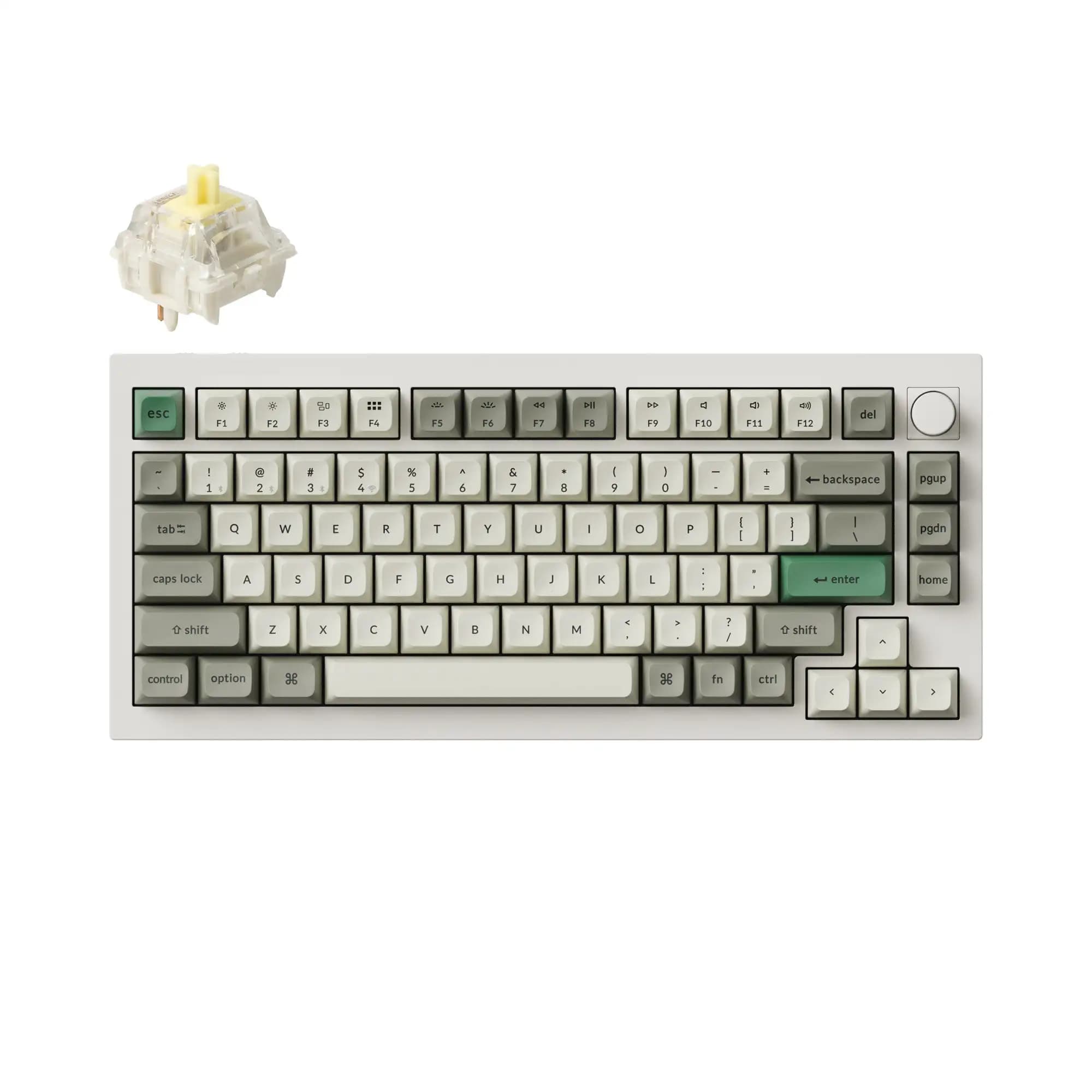 Tastiera Meccanica Personalizzabile Wireless Keychron Q1 Max QMK/VIA con Switch Gateron Jupiter, Retroilluminazione RGB e Keycaps PBT Double-Shot