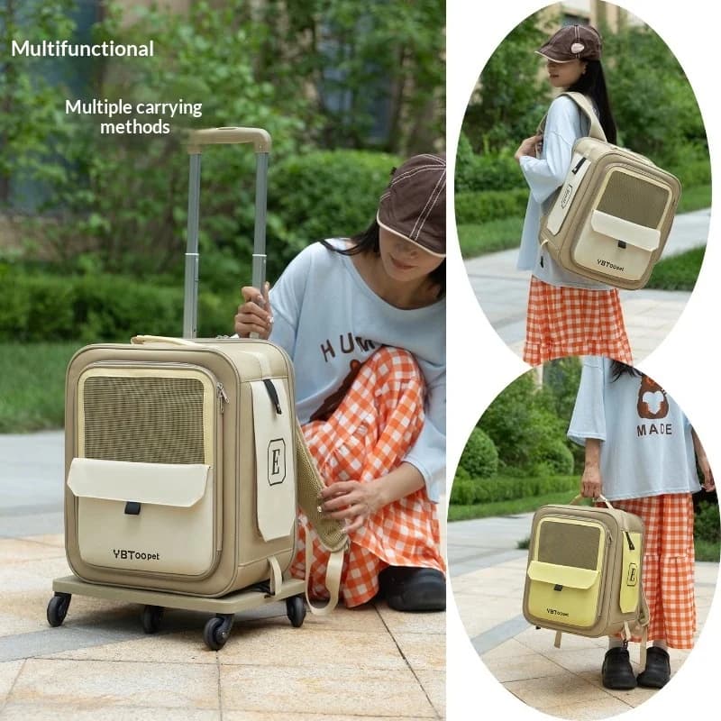 Nuovo zaino per animali domestici con tracolla, borsa da viaggio leggera e pieghevole per gatti, borsa a tracolla per scuola e viaggio