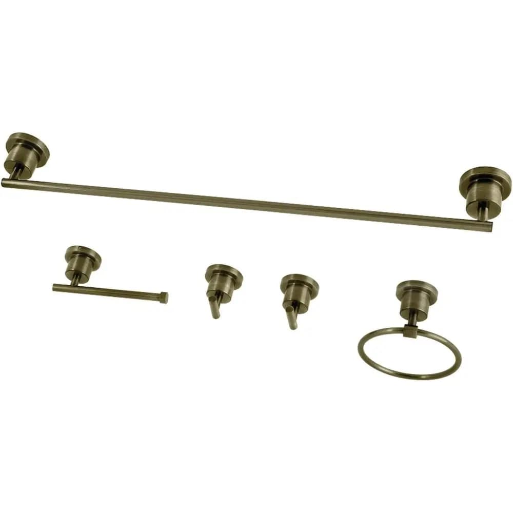 BAH82134478AB Set di 5 Accessori per Bagno con Portasciugamani da 24 Pollici in Ottone Anticato